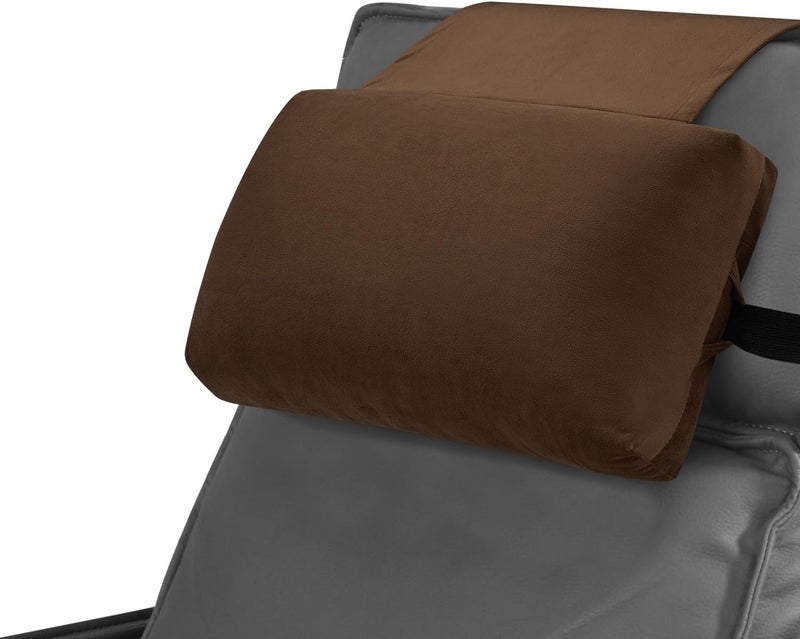 SofGlowly Head Recliner Pillow Adjustable Shredded Memory Foam Headrest Pillows for Recliner Chairs,Non-Slip Velvet Cushion for Pain Relief Neck Support Pillow for Travel Home Sofa Armchair with Zipper Cover - Image 2